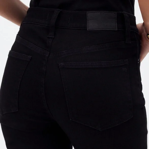 NWT Madewell Mid-rise Stretch Black Jeans // 33P - Picture 9 of 14